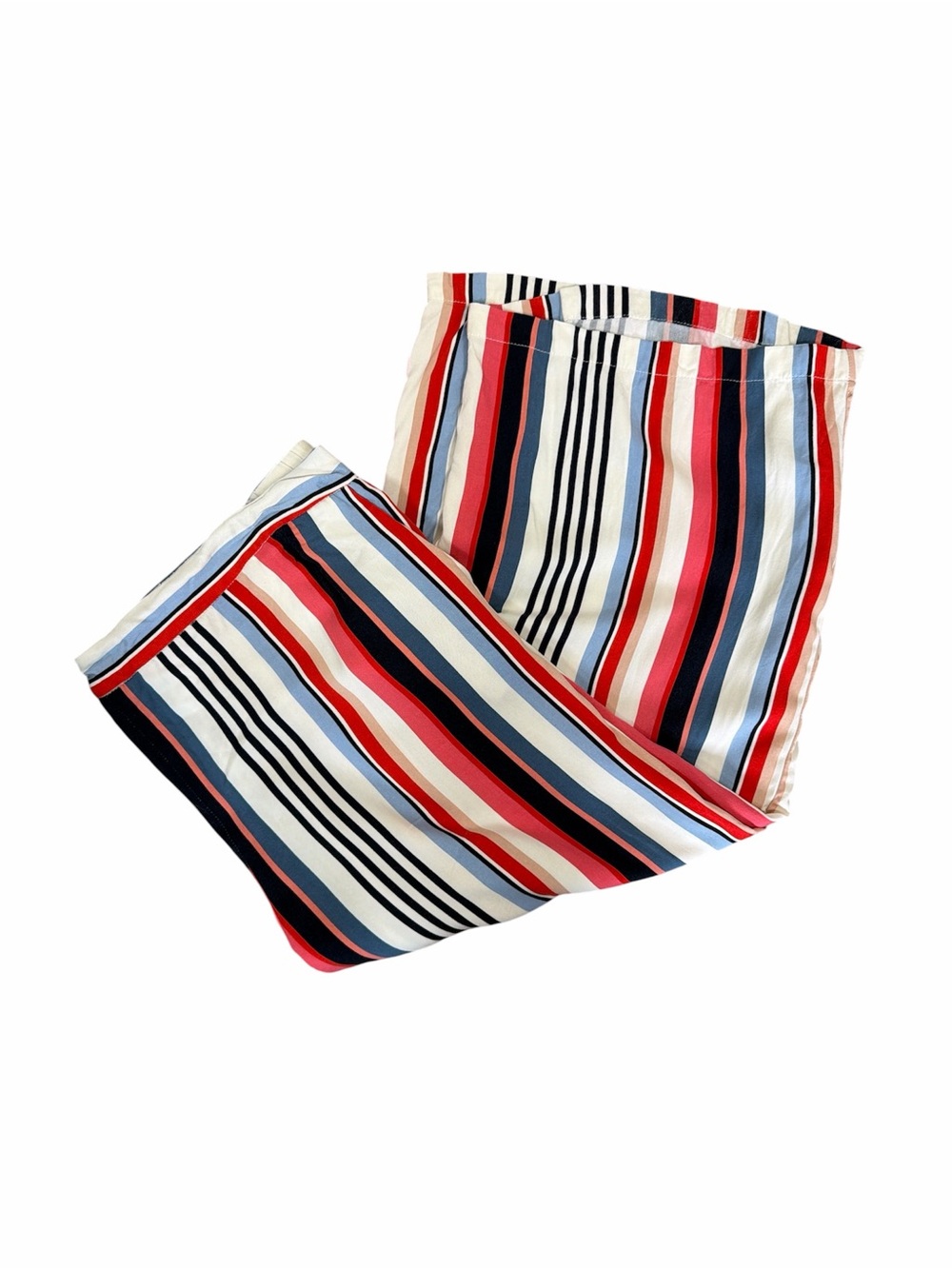 Tabitha Webb Colorful Striped Wide Leg Pants XL Pink Blue Red Coastal Boho